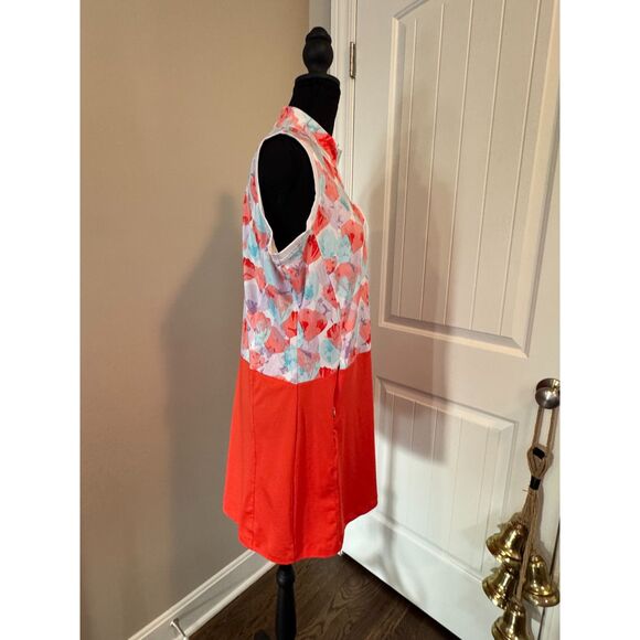 🌸 Pebble Beach Dry Luxe Golf Tennis Dress • Pink Floral • Size L ⛳🎾 - Picture 3 of 9
